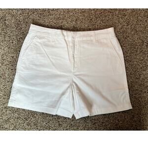 Gloria Vanderbilt Women's Chino Shorts, NWT, Size 14, White, Cotton, 5" inseam